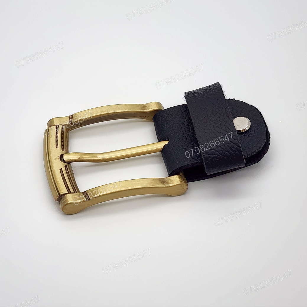 Đầu khoá dây nịt nam DKK-065 | Mặt khoá xỏ kim bảng 4F vàng đồng hoạ tiết đơn giản mà tinh tế - Ảnh 2