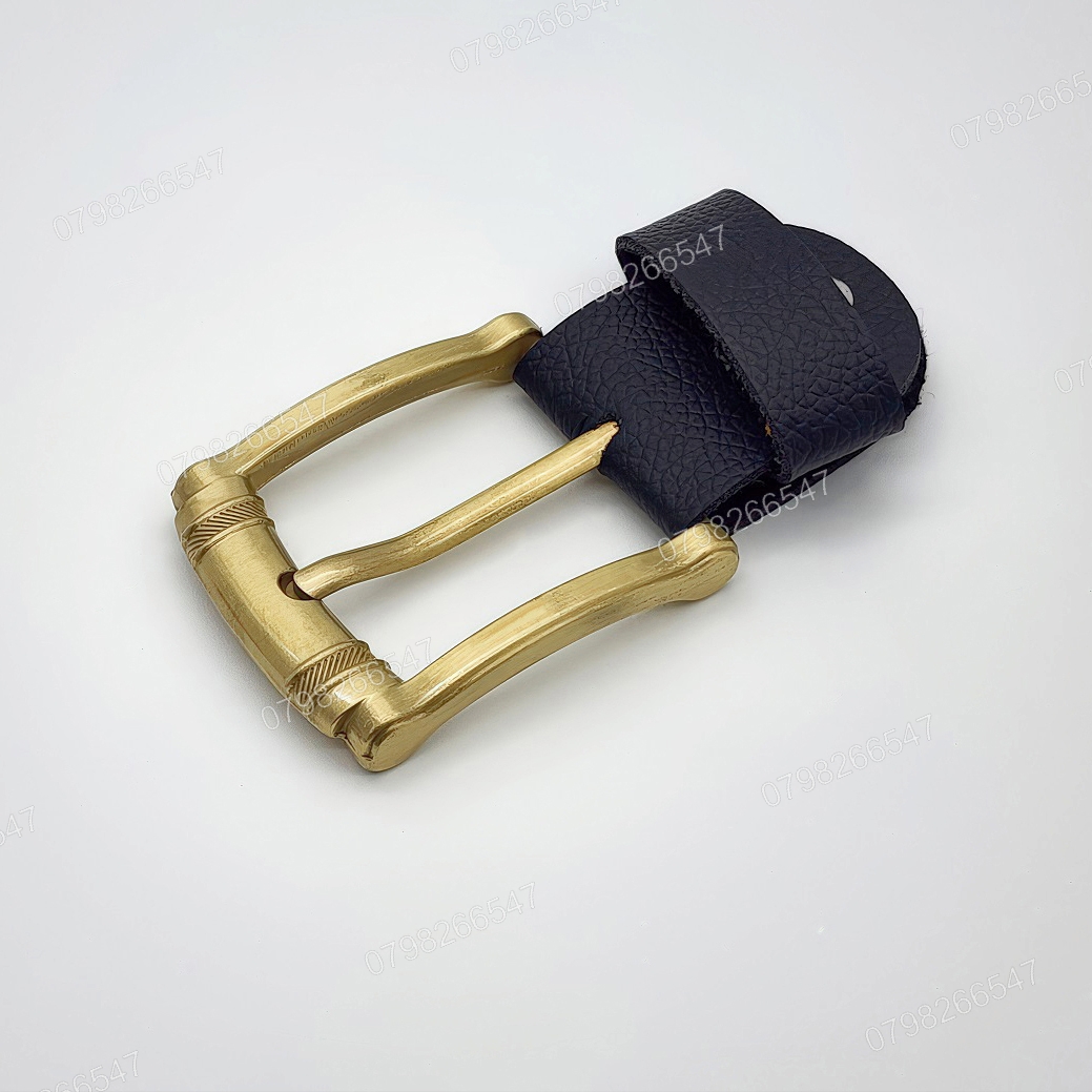 Mặt khoá thắt lưng nam DKK-066 | Đầu khoá kim vàng đồng bảng 4F có hai đường hoạ tiết ấn tượng - Ảnh 2