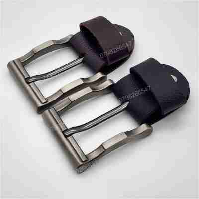 Mặt khoá thắt lưng nam DKK-074 | Đầu khoá xỏ kim bảng 4F màu xám đơn giản mà nam tính