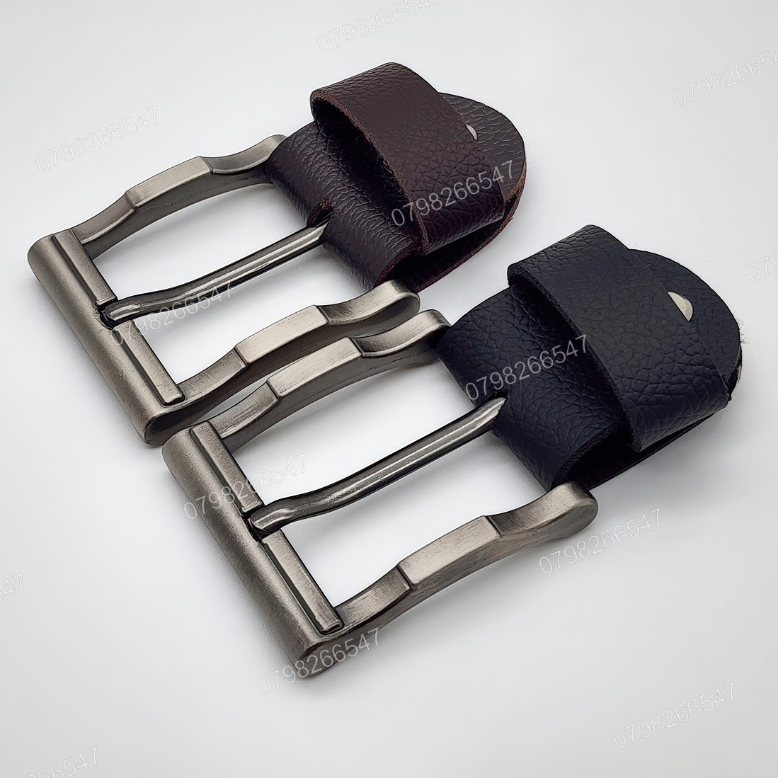 Mặt khoá thắt lưng nam DKK-074 | Đầu khoá xỏ kim bảng 4F màu xám đơn giản mà nam tính