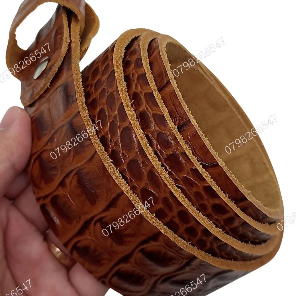 Dây lưng nam không mặt DNKK-001 | Dây nịt da bò dập vân cá sấu | Bảo hành 12 tháng - Ảnh 13