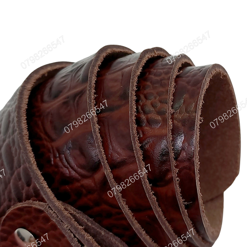 Dây lưng nam không mặt DNKK-001 | Dây nịt da bò dập vân cá sấu | Bảo hành 12 tháng - Ảnh 14