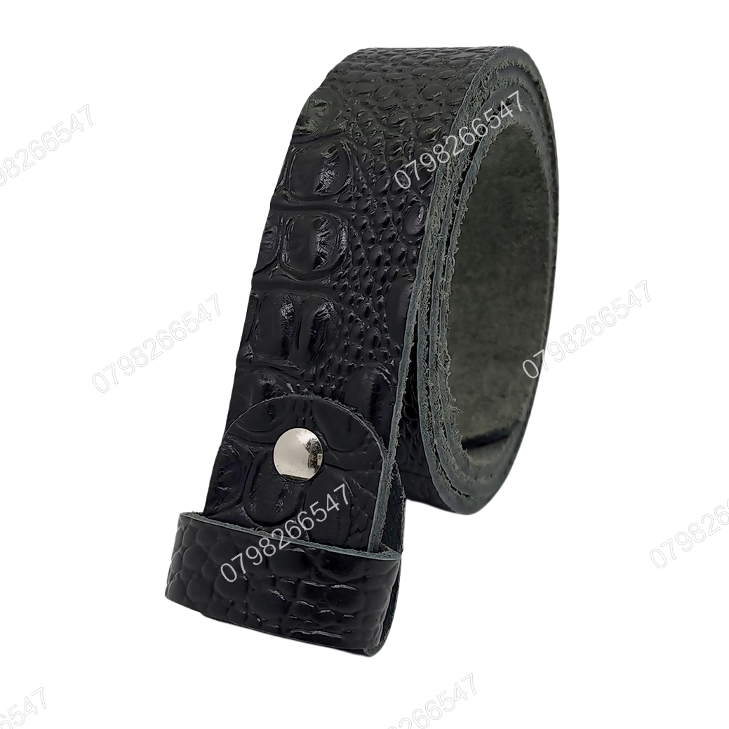 Dây lưng nam không mặt DNKK-001 | Dây nịt da bò dập vân cá sấu | Bảo hành 12 tháng - Ảnh 4