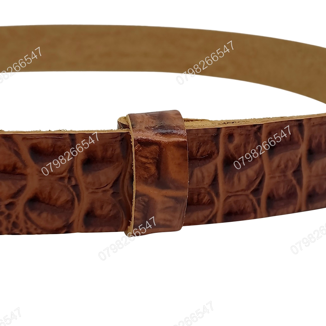 Dây lưng nam không mặt DNKK-001 | Dây nịt da bò dập vân cá sấu | Bảo hành 12 tháng - Ảnh 6