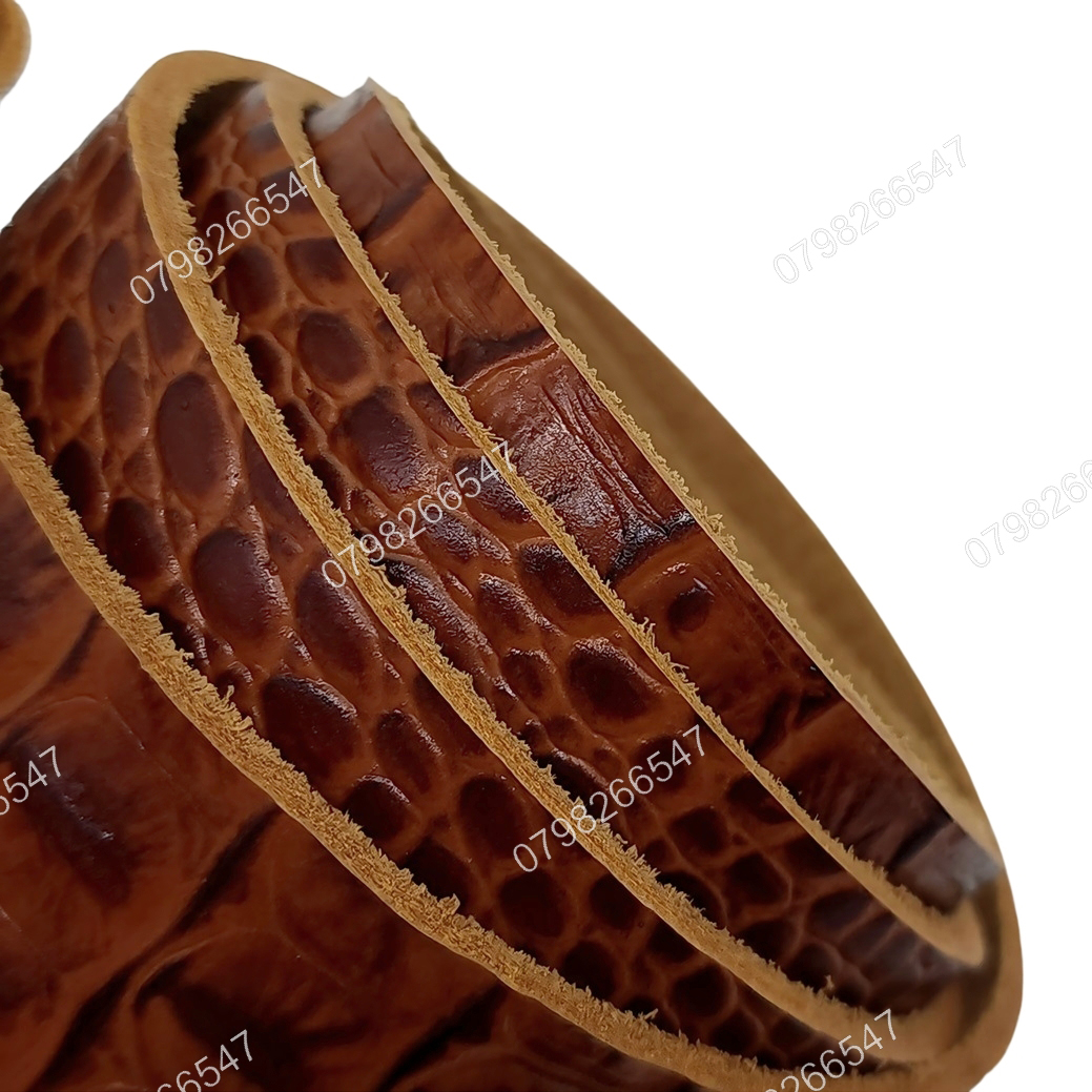 Dây lưng nam không mặt DNKK-001 | Dây nịt da bò dập vân cá sấu | Bảo hành 12 tháng - Ảnh 10