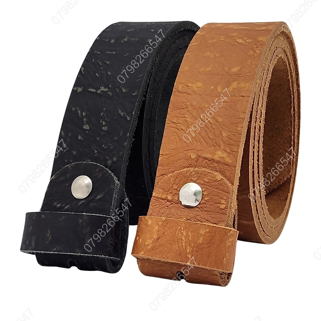 Dây thắt lưng không mặt DNKK-004 | Thắt lưng da bò thô thời trang | Bảo hành 12 tháng