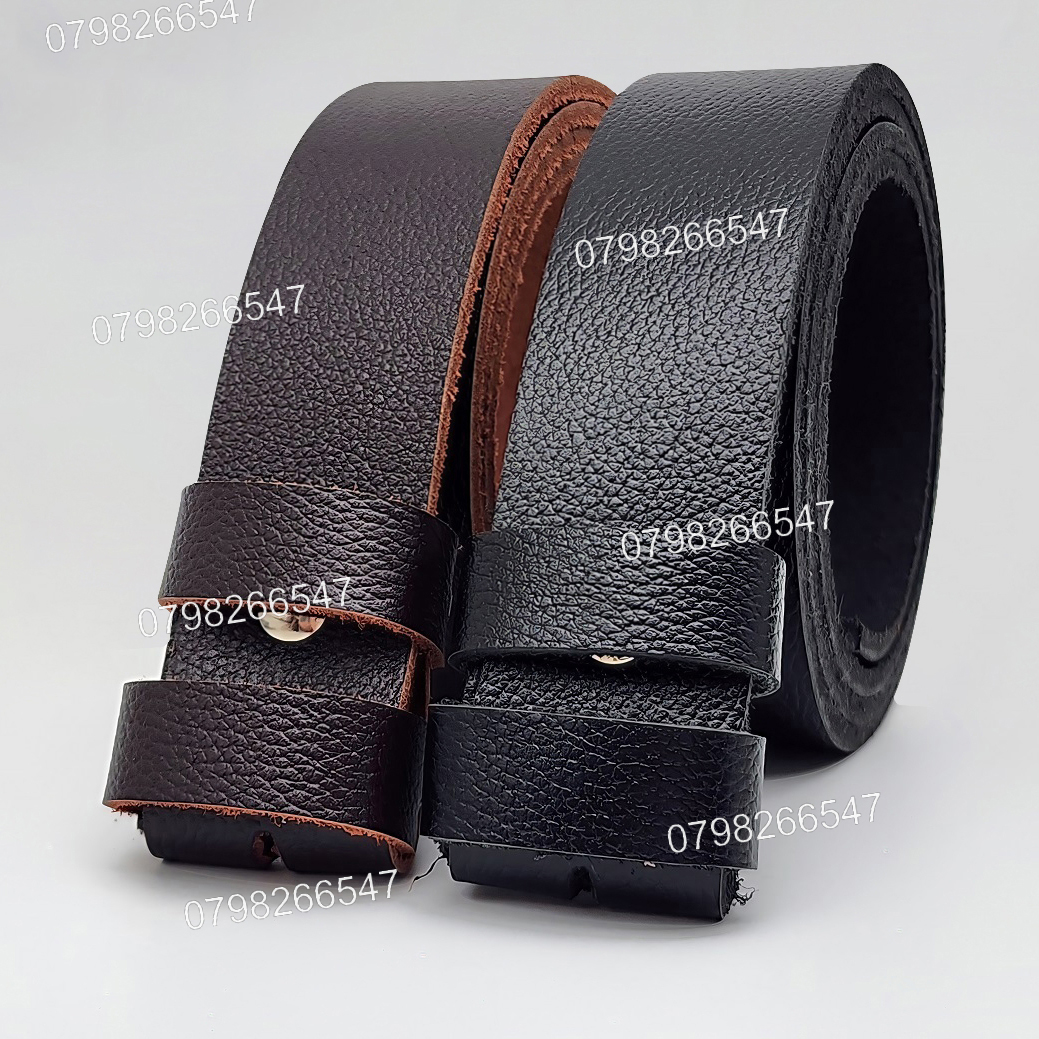 Thắt lưng nam không mặt DNKK-005 | Dây nịt da bò trơn nam tính | Bảo hành 12 tháng