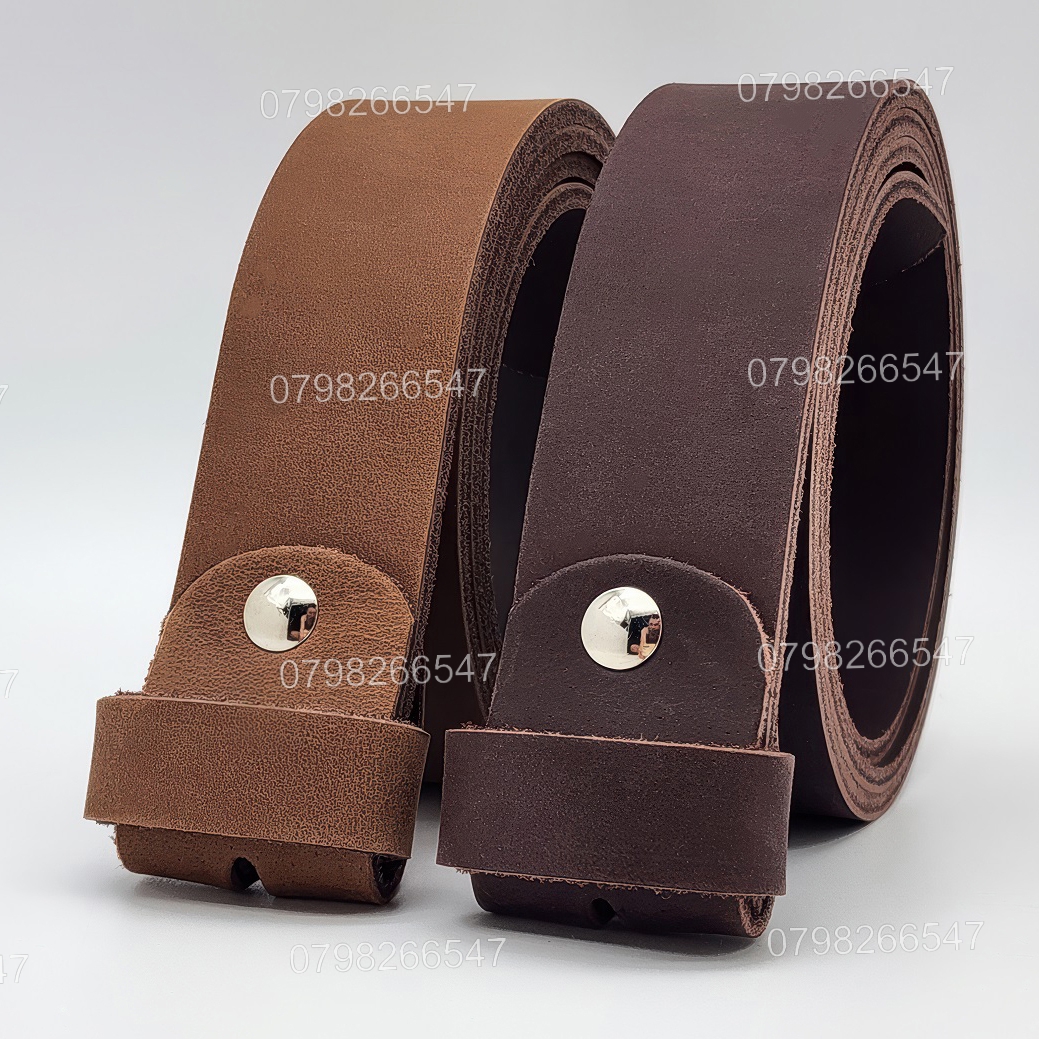 Thắt lưng nam da bò sáp DNKK-006 | Dây nịt da bò trơn thời trang | Bảo hành 12 tháng