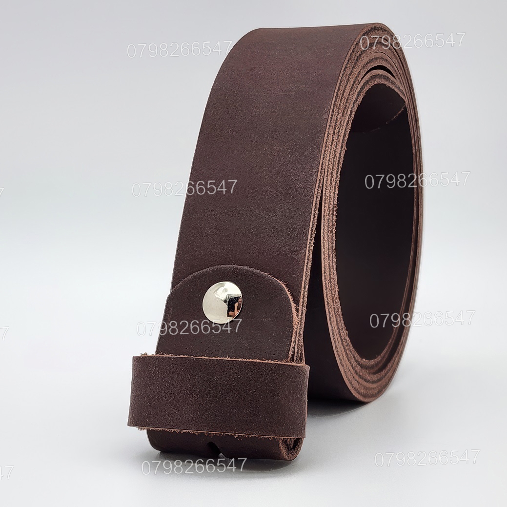 Thắt lưng nam da bò sáp DNKK-006 | Dây nịt da bò trơn thời trang | Bảo hành 12 tháng - Ảnh 3