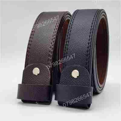 Thắt lưng nam không mặt DNKK-009 | Thắt lưng da PU may 3 lớp bản 3.6cm | Bảo hành 12 tháng