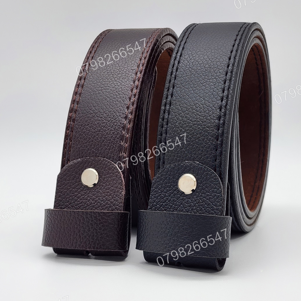 Thắt lưng nam không mặt DNKK-009 | Thắt lưng da PU may 3 lớp bản 3.6cm | Bảo hành 12 tháng