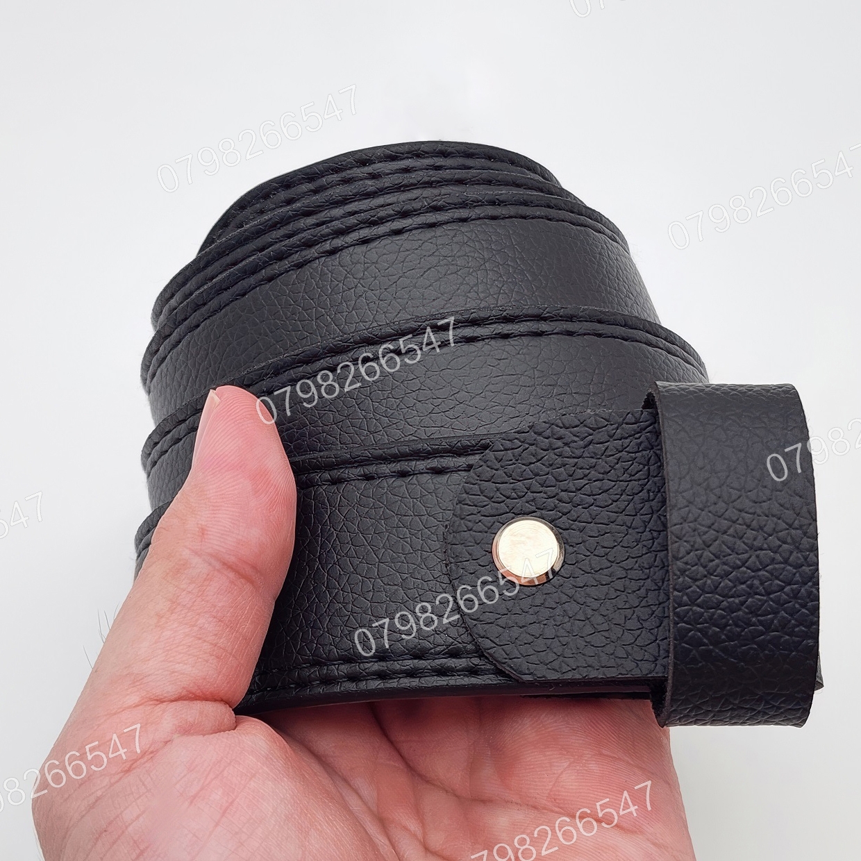 Thắt lưng nam không mặt DNKK-009 | Thắt lưng da PU may 3 lớp bản 3.6cm | Bảo hành 12 tháng - Ảnh 6