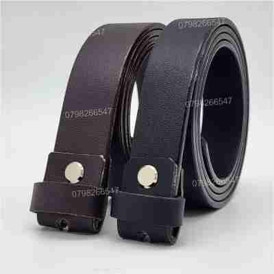 Dây nịt nam không mặt khóa DNKK-011 | Thắt lưng giả da PU bản nhỏ 2.5cm | Bảo hành 12 tháng