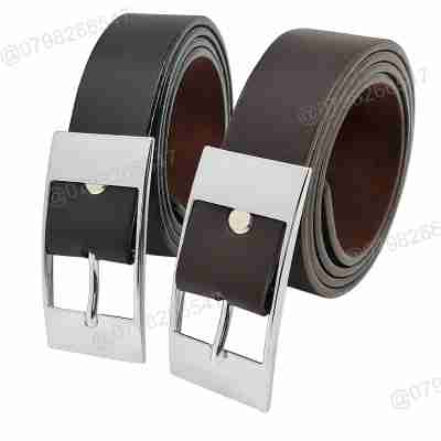 Thắt lưng nam cao cấp DHM-257 | Khóa kim lật bảng to màu trắng | Bảo hành 12 tháng