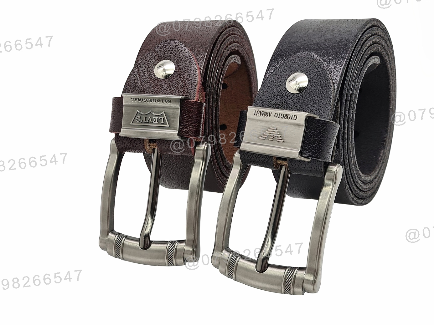 Dây nịt nam da bò thật cao cấp DHM-277 | Khoá kim kiểu tròn đen nhám thời trang | Bảo hành 12 tháng