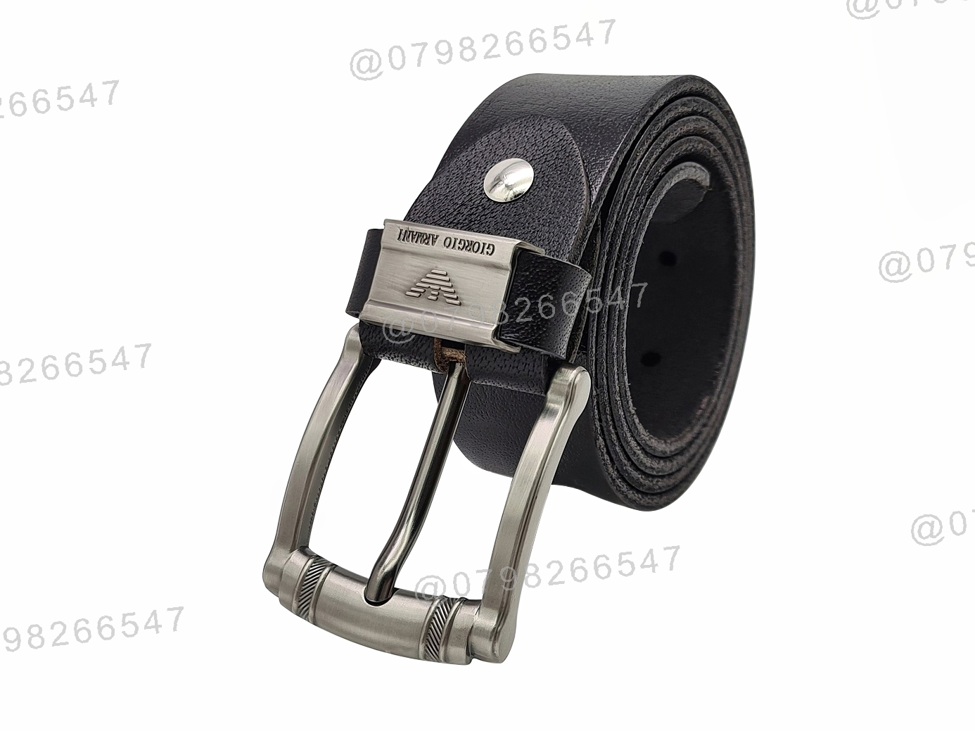 Dây nịt nam da bò thật cao cấp DHM-277 | Khoá kim kiểu tròn đen nhám thời trang | Bảo hành 12 tháng - Ảnh 2