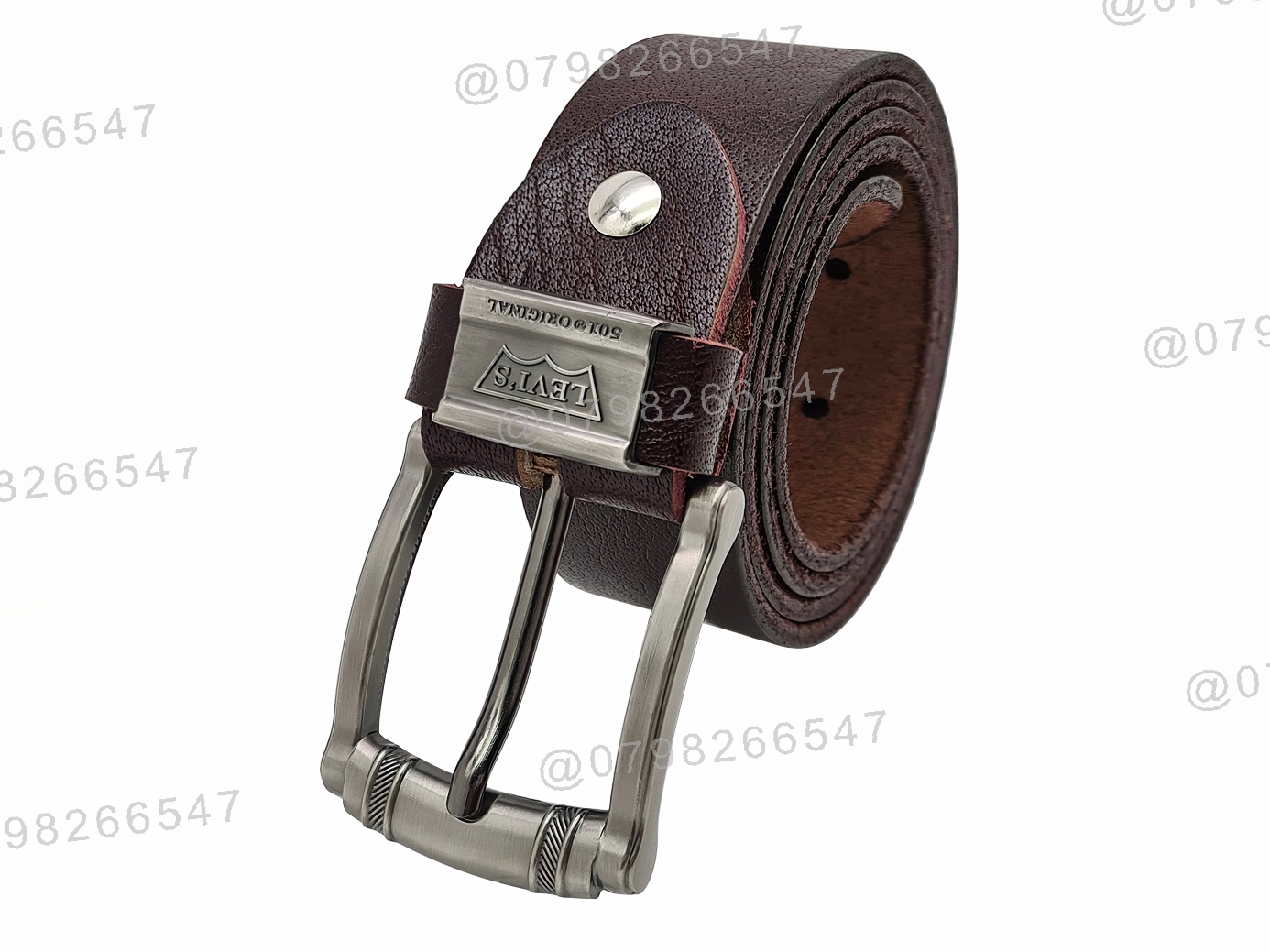 Dây nịt nam da bò thật cao cấp DHM-277 | Khoá kim kiểu tròn đen nhám thời trang | Bảo hành 12 tháng - Ảnh 3