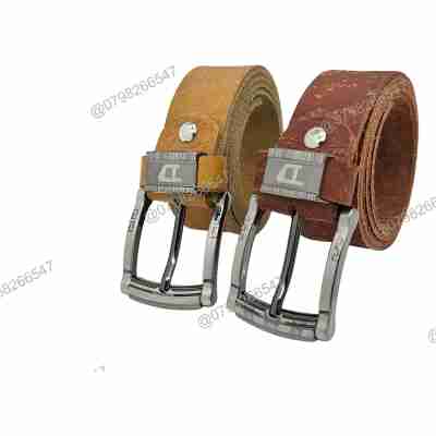 Dây nịch da bò thật bản thô DHM-294 | Khoá kim màu bạc nguyên khối thời trang | Bảo hành 12 tháng