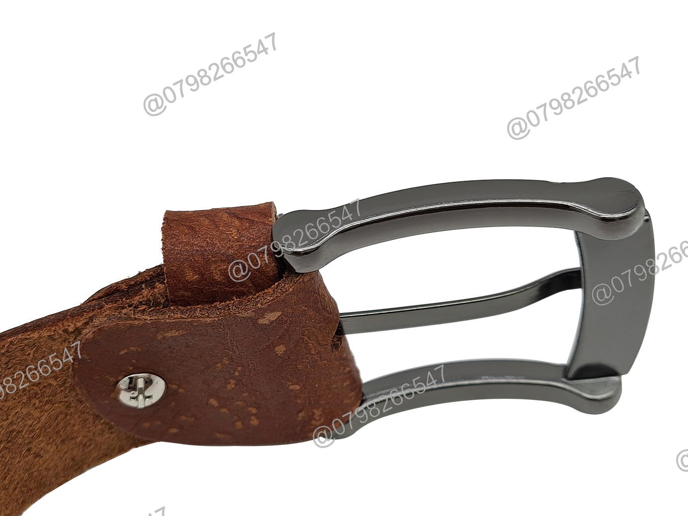 Dây nịch da bò thật bản thô DHM-294 | Khoá kim màu bạc nguyên khối thời trang | Bảo hành 12 tháng - Ảnh 12