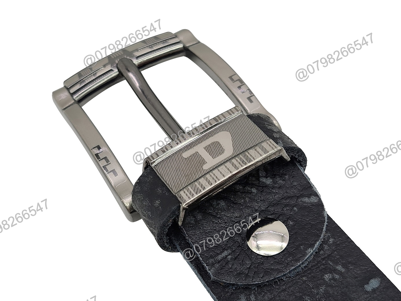 Dây nịch da bò thật bản thô DHM-294 | Khoá kim màu bạc nguyên khối thời trang | Bảo hành 12 tháng - Ảnh 7