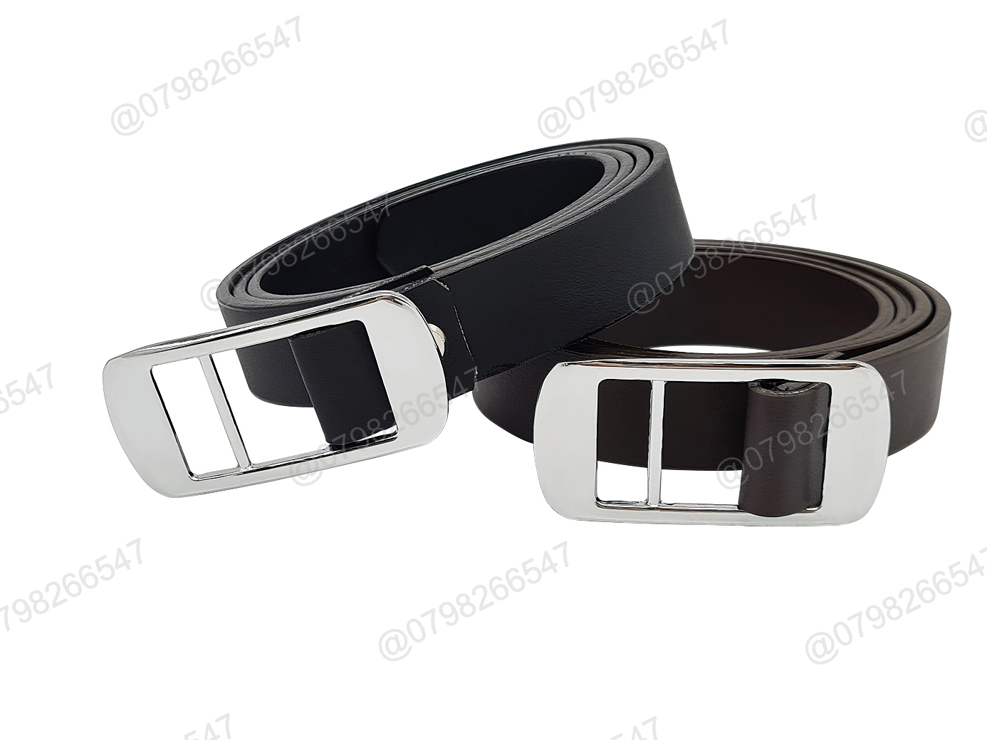 Thắt lưng trẻ em DHM-335 | Mặt khoá luồn màu trắng thời trang bản nhỏ 2.3cm | Bảo hành 12 tháng