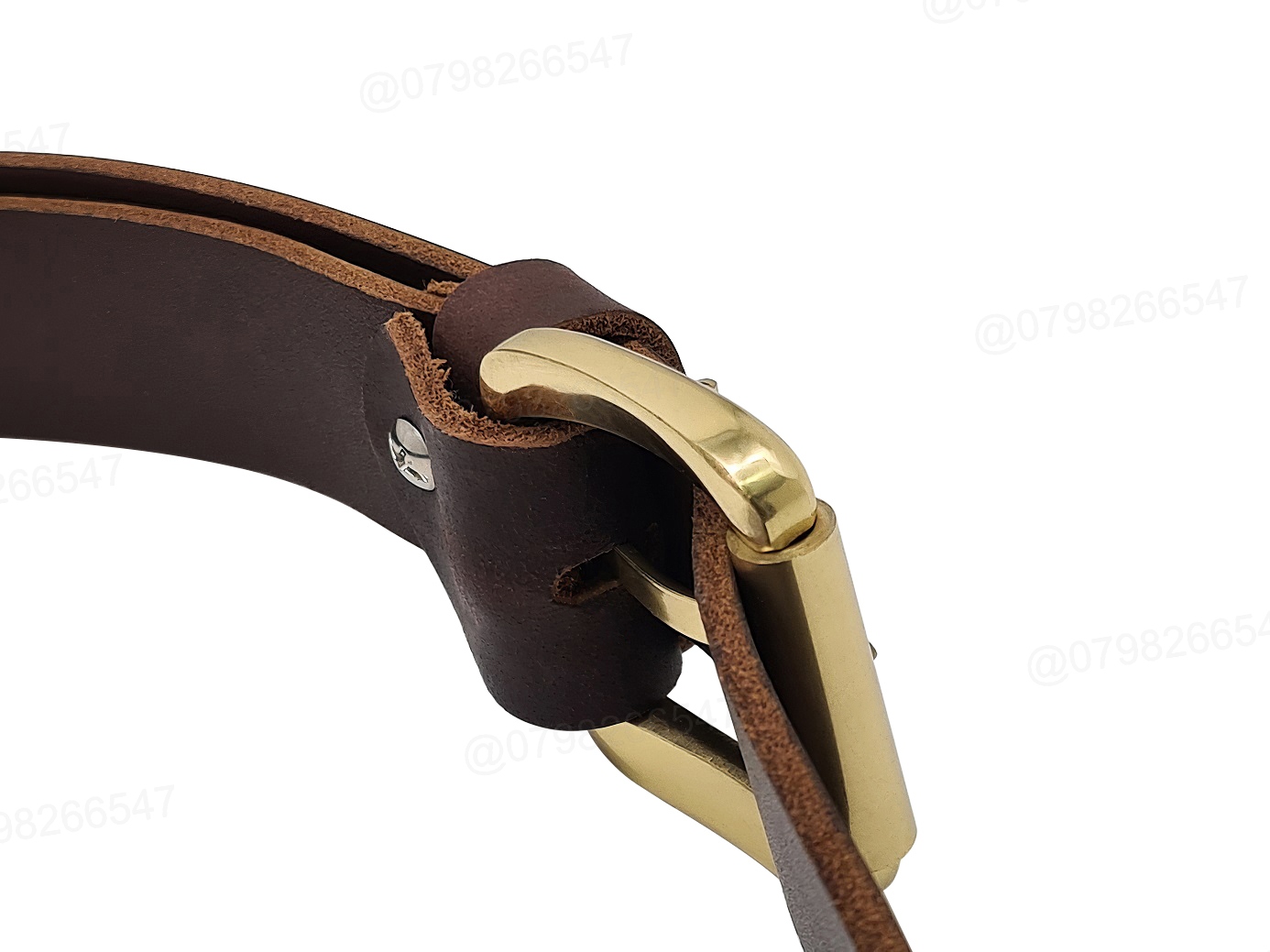 Thắt lưng nam da bò sáp DHM-422 | Khoá kim đồng nguyên khối kiểu tròn ống lăn xoay | Bảo hành 12 tháng - Ảnh 7