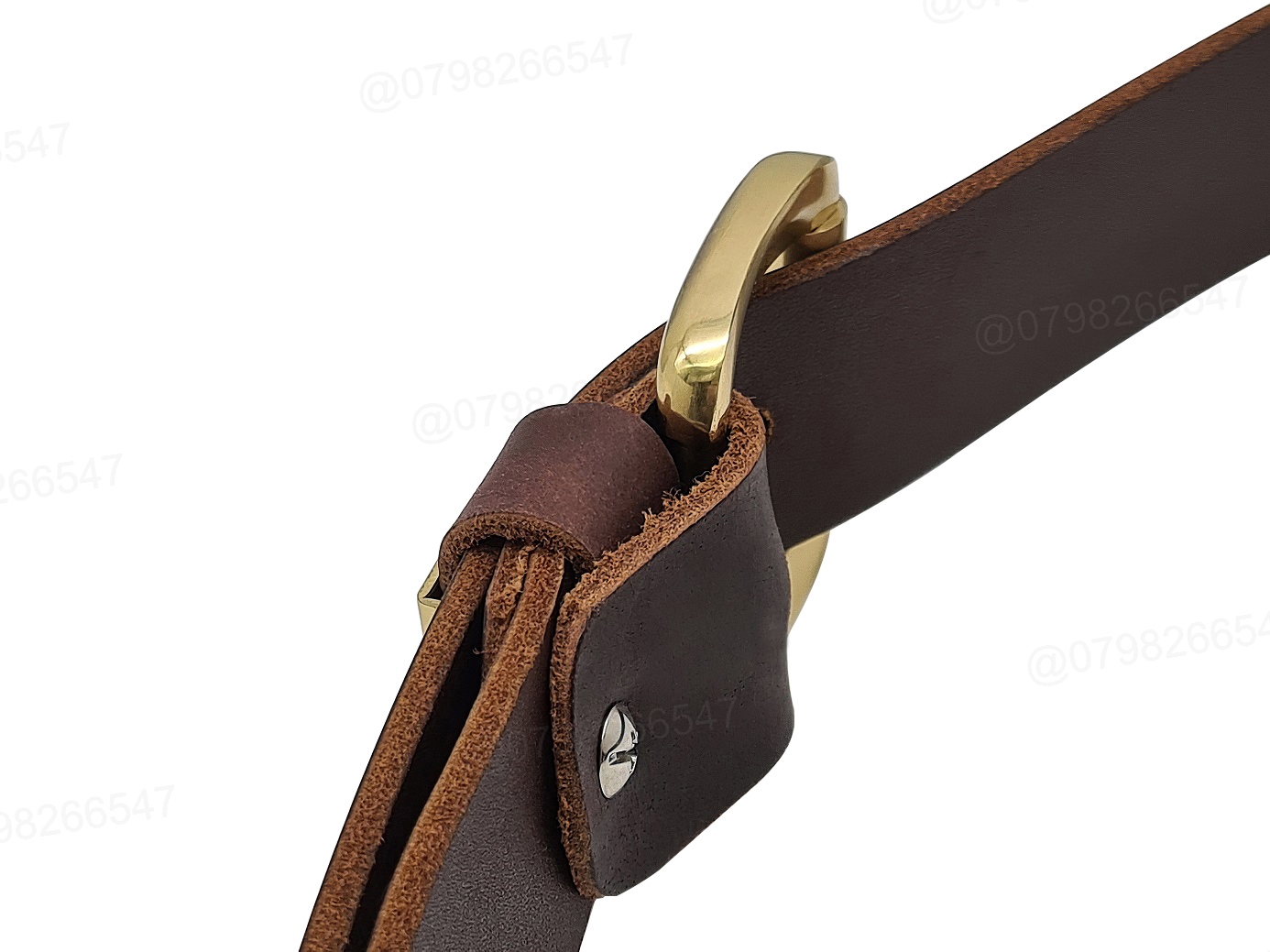 Thắt lưng nam da bò sáp DHM-422 | Khoá kim đồng nguyên khối kiểu tròn ống lăn xoay | Bảo hành 12 tháng - Ảnh 8