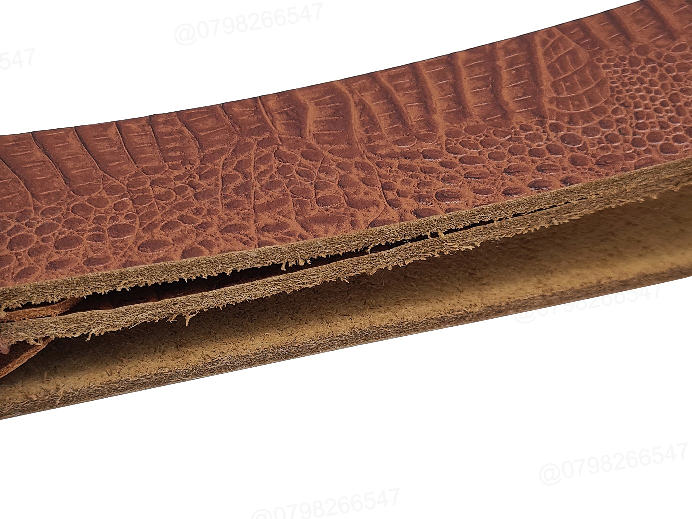 Dây nịt nam da bò vân cá sấu DHM-423 | Khoá kim đầu đồng nguyên khối kiểu tròn | Bảo hành 12 tháng - Ảnh 10