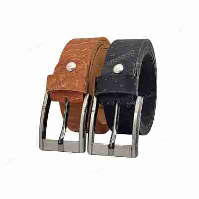 Thắt lưng da bò nam bản thô DHM-035 | Đầu khoá kim nguyên khối màu trắng sang trọng | Bảo hành 12 tháng