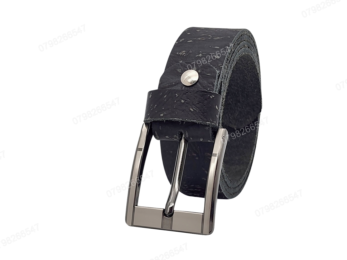 Thắt lưng da bò nam bản thô DHM-035 | Đầu khoá kim nguyên khối màu trắng sang trọng | Bảo hành 12 tháng - Ảnh 2