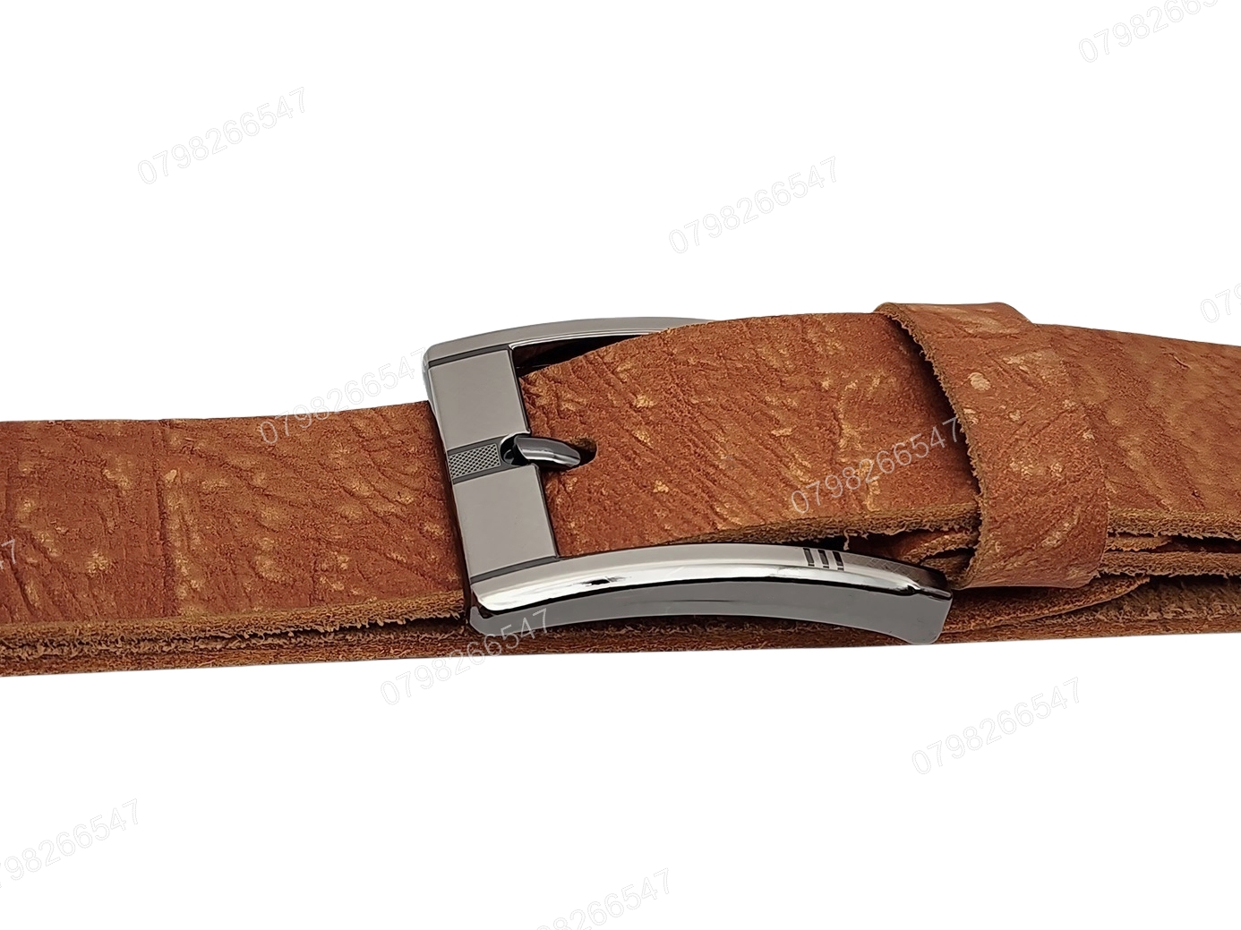 Thắt lưng da bò nam bản thô DHM-035 | Đầu khoá kim nguyên khối màu trắng sang trọng | Bảo hành 12 tháng - Ảnh 6