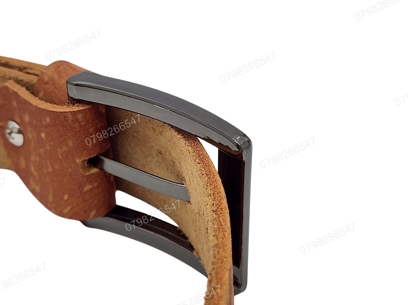 Thắt lưng da bò nam bản thô DHM-035 | Đầu khoá kim nguyên khối màu trắng sang trọng | Bảo hành 12 tháng - Ảnh 7