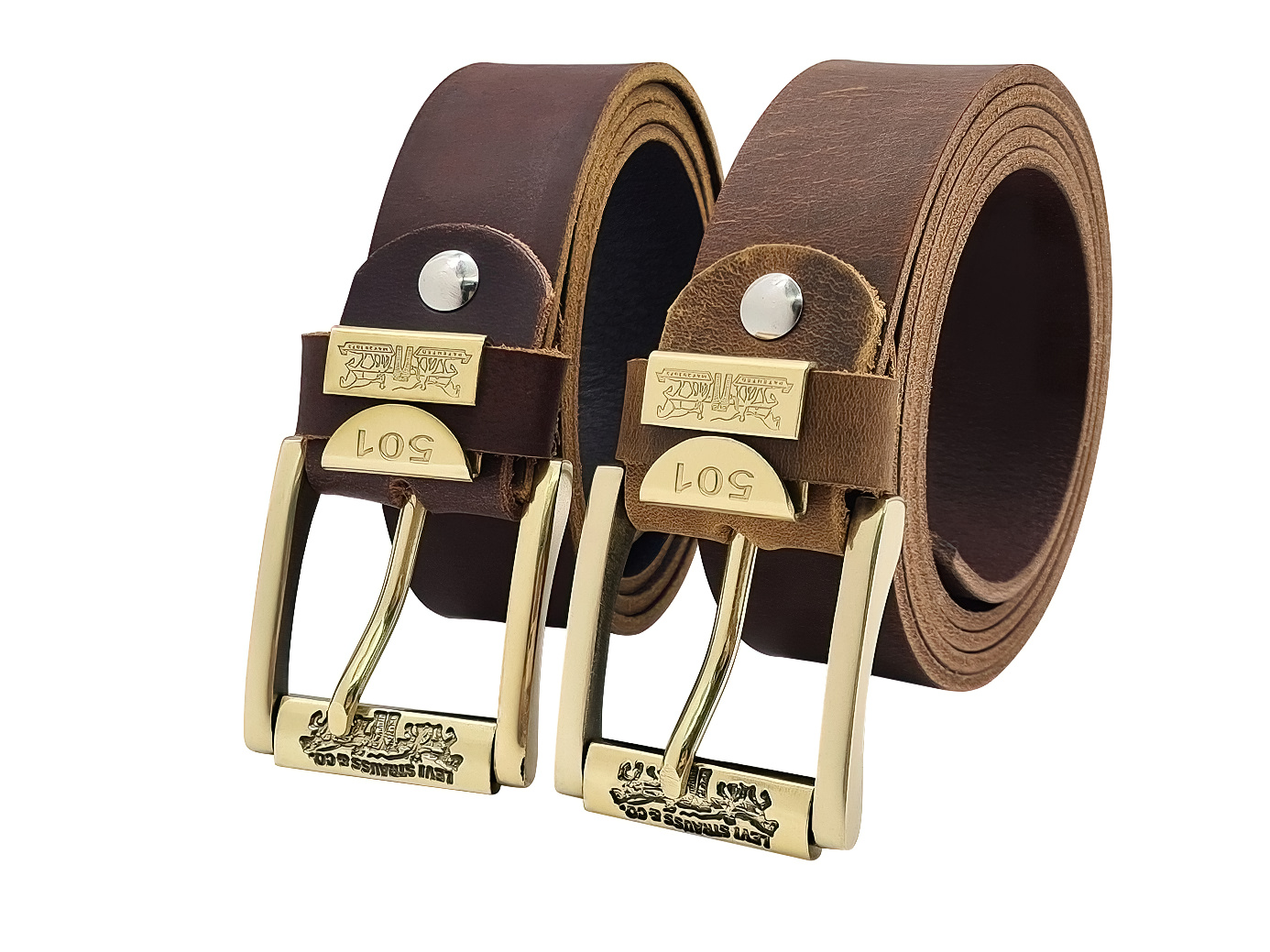 Thắt lưng nam da bò sáp DHM-038 | Mặt khoá kim đầu đồng nguyên khối xoay 360 | Bảo hành 12 tháng