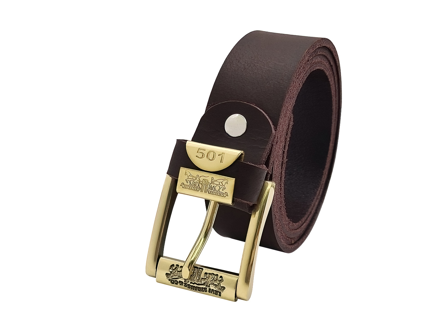 Thắt lưng nam da bò sáp DHM-038 | Mặt khoá kim đầu đồng nguyên khối xoay 360 | Bảo hành 12 tháng - Ảnh 4