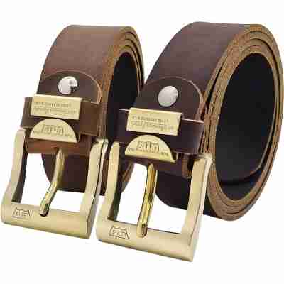 [Dài 130cm][Tặng đục lỗ] Dây nịt da bò sáp DHM-039 | Đầu khoá kim kiểu vuông đúc đồng nguyên khối | Bảo hành 12 tháng