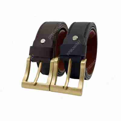 Dây lưng nam cao cấp giả da DHM-083 | Đầu khoá kim đồng kiểu vuông | Bảo hành 12 tháng