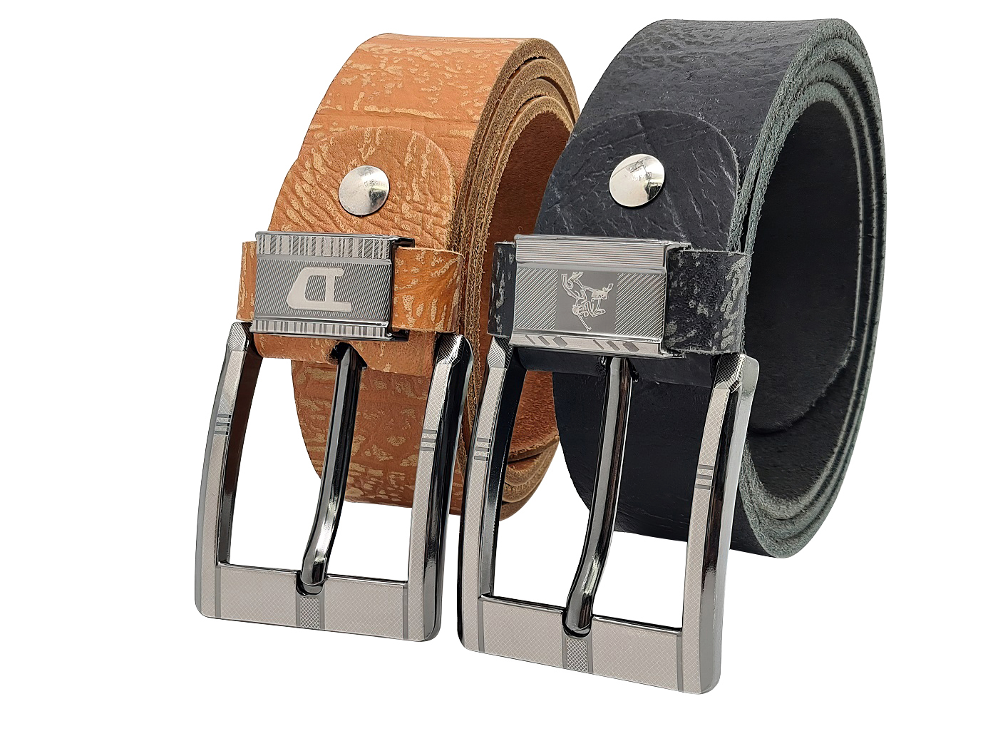 Dây nịt nam da bò thật bản thô DHM-138 | Đầu khoá kim nguyên khối màu trắng thời trang | Bảo hành 12 tháng