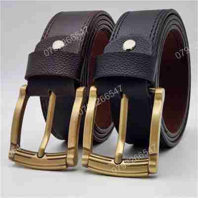 Thắt lưng nam cao cấp giả da DHM-176 | Khóa kim màu đồng sang trọng | Bảo hành 12 tháng