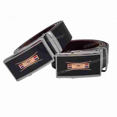 Thắt lưng giá tốt da PU DHM-186 | Khóa con lăn trắng bạc | giao mặt ngẫu nhiên | Bảo hành 12 tháng