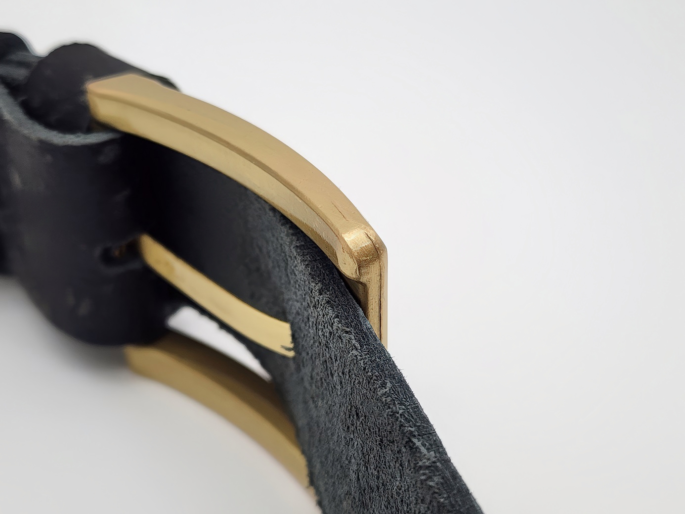 Dây nịt nam da bò thật bản thô DHM-340 | Khoá kim màu đồng vuông bản trơn nhỏ gọn | Bảo hành 12 tháng - Ảnh 8