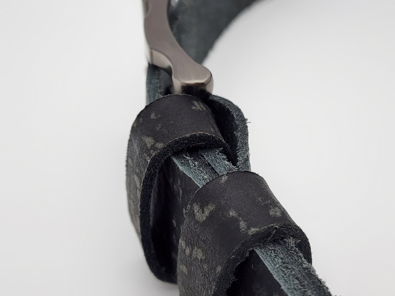 Dây nịt nam da bò thô DHM-443 | Đầu khoá kim loại chì gập khúc nguyên khối | Giao logo ngẫu nhiên | Bảo hành 12 tháng - Ảnh 8