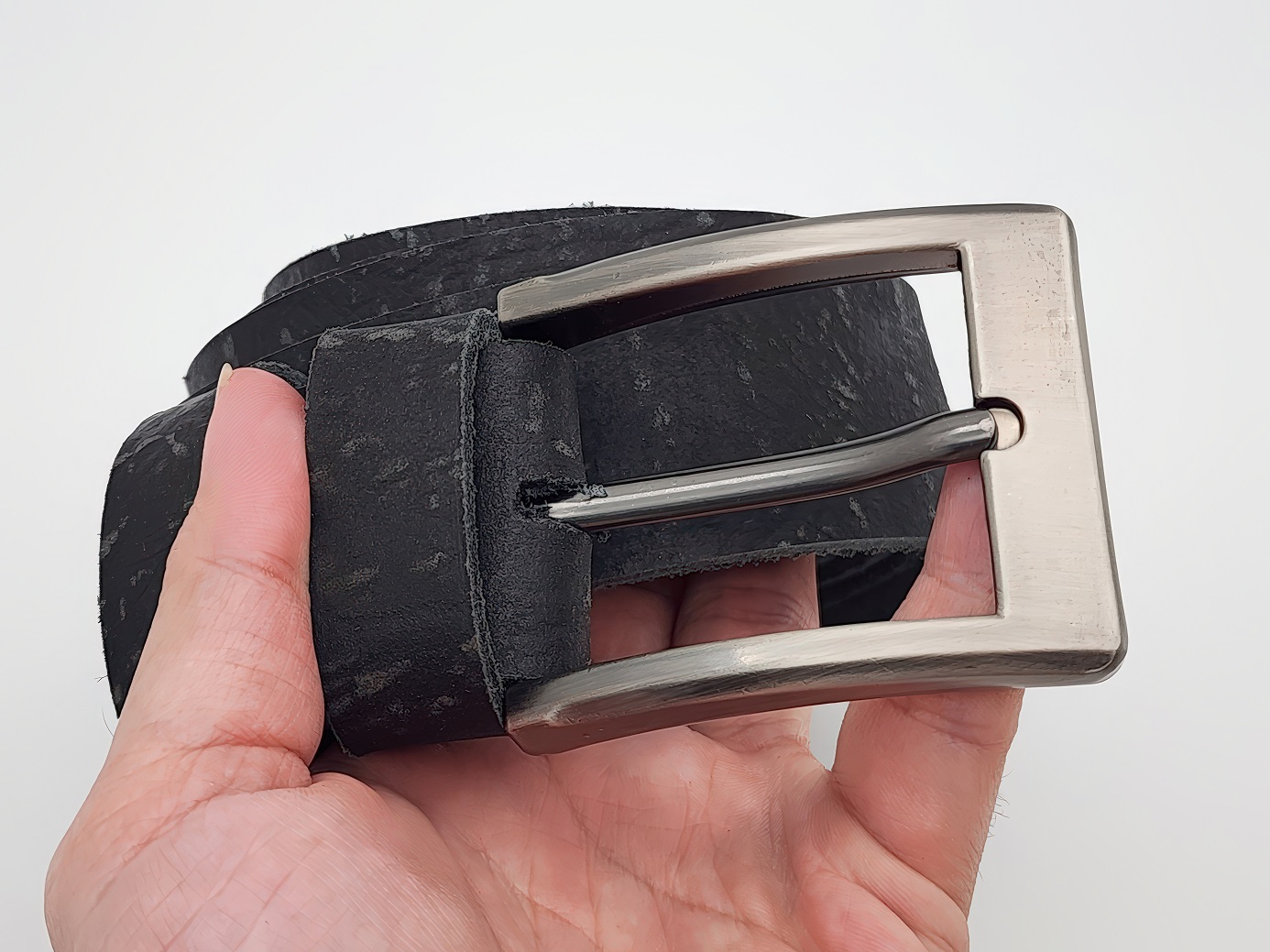 Thắt lưng da nam bản thô DHM-445 | Đầu khoá kim loại chì cạnh vuông | Giao logo ngẫu nhiên | Bảo hành 12 tháng - Ảnh 3