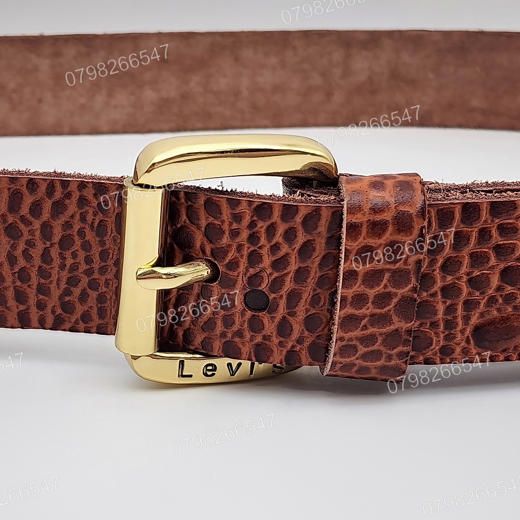 Thắt lưng nam da bò dập vân cá sấu DHM-446 | Khoá kim đầu đồng nguyên khối mặt xoay 360 | Bảo hành 12 tháng - Ảnh 5