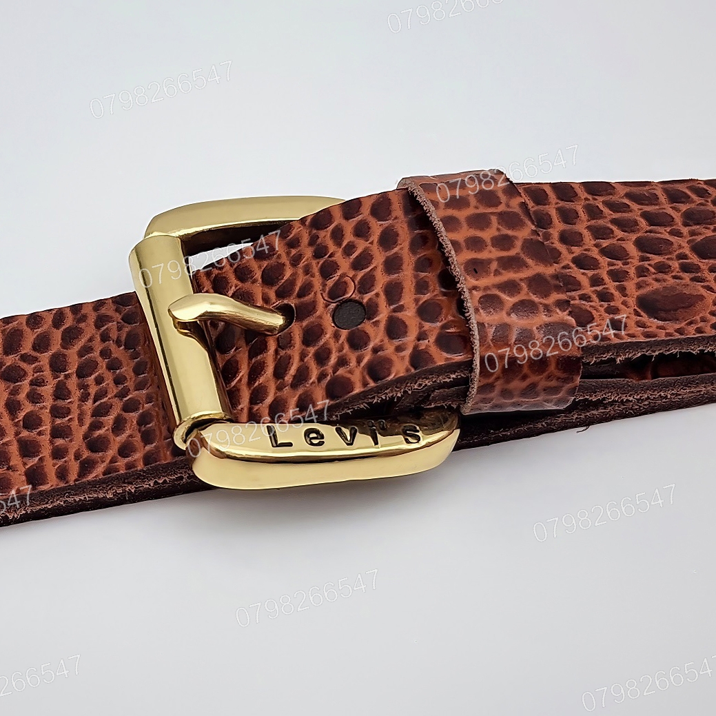 Thắt lưng nam da bò dập vân cá sấu DHM-446 | Khoá kim đầu đồng nguyên khối mặt xoay 360 | Bảo hành 12 tháng - Ảnh 6