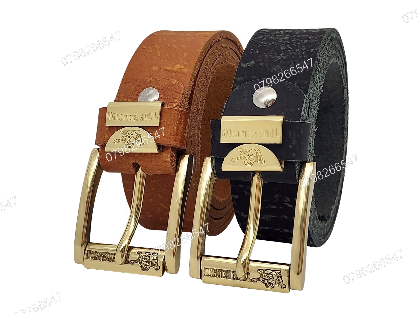 Dây lưng nam da bò thô DHM-503 | Mặt khoá đầu đồng nguyên khối xoay 360 nam tính | Bảo hành 12 tháng