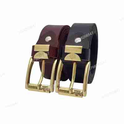 Dây nịt da bò nam nguyên tấm DHM-505 | Khoá kim đầu đồng nguyên khối xoay 360 thời trang | Bảo hành 12 tháng