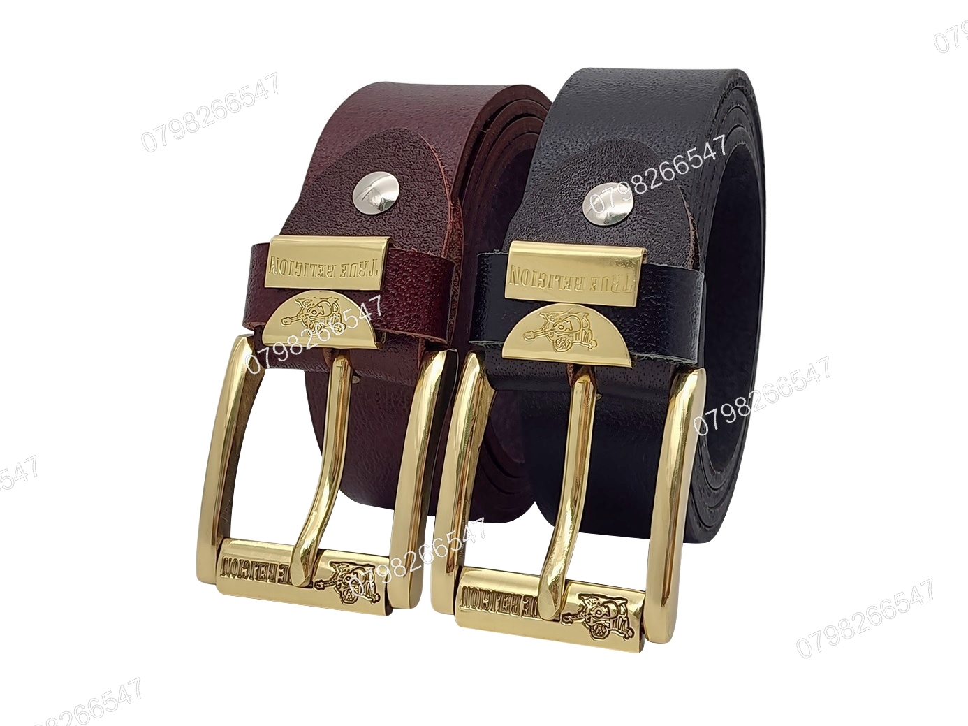 Dây nịt da bò nam nguyên tấm DHM-505 | Khoá kim đầu đồng nguyên khối xoay 360 thời trang | Bảo hành 12 tháng