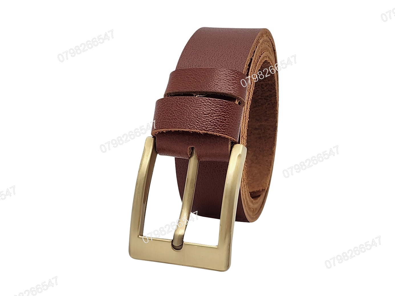 Thắt lưng da thật nam nguyên tấm DHM-513 | Mặt khoá kim mạ đồng vàng bản vuông | Bảo hành 12 tháng - Ảnh 2