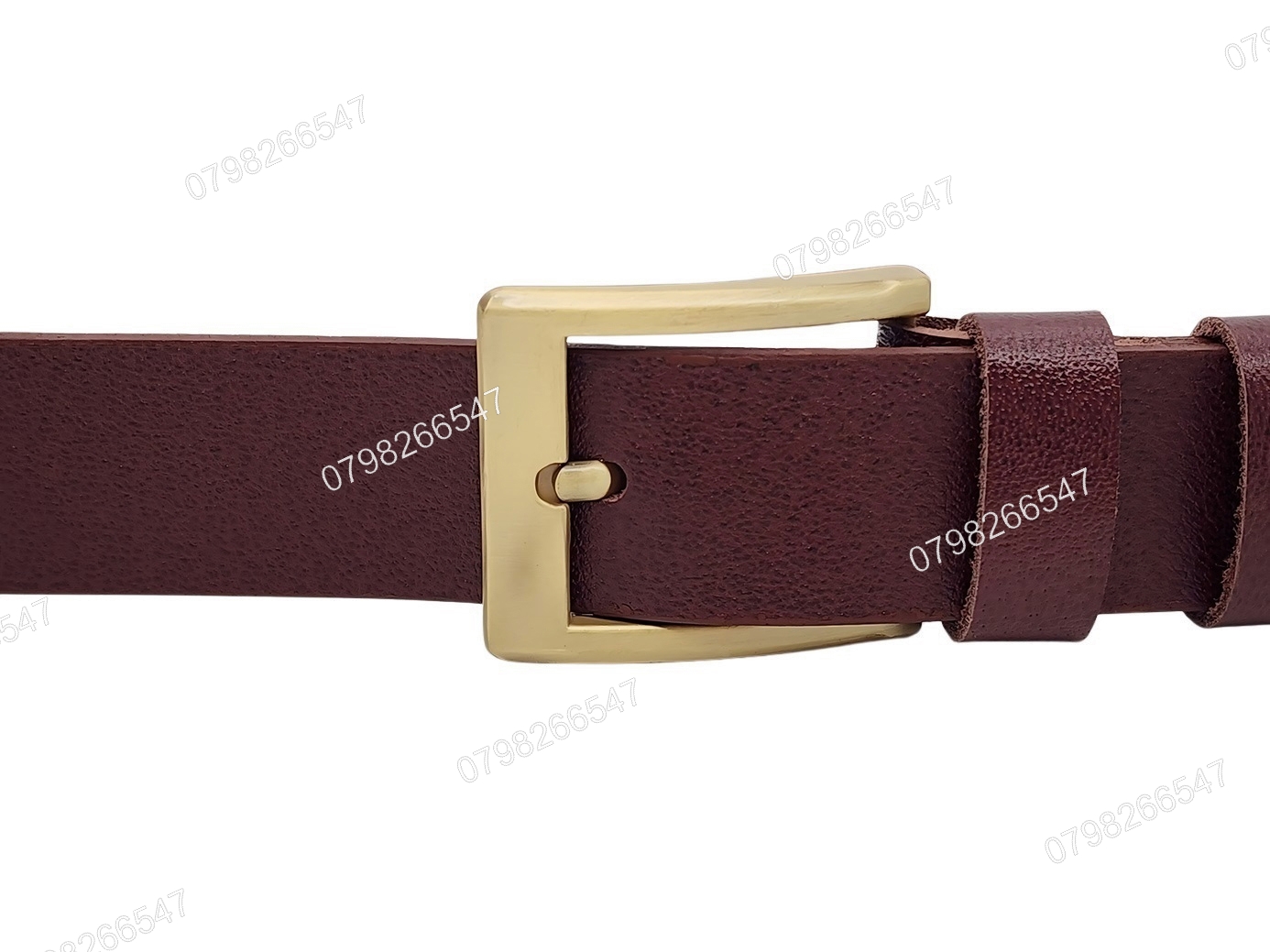 Thắt lưng da thật nam nguyên tấm DHM-513 | Mặt khoá kim mạ đồng vàng bản vuông | Bảo hành 12 tháng - Ảnh 5