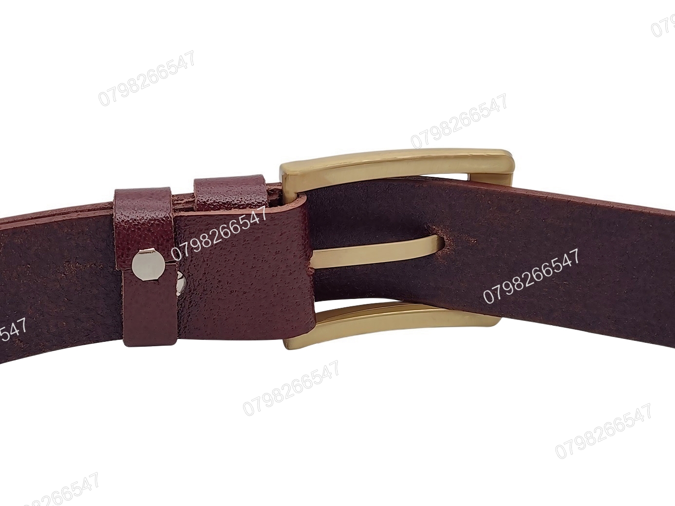 Thắt lưng da thật nam nguyên tấm DHM-513 | Mặt khoá kim mạ đồng vàng bản vuông | Bảo hành 12 tháng - Ảnh 8